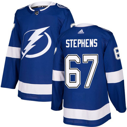 Adidas Tampa Bay Lightning 67 Mitchell Stephens Blue Home Authentic Youth Stitched NHL Jersey